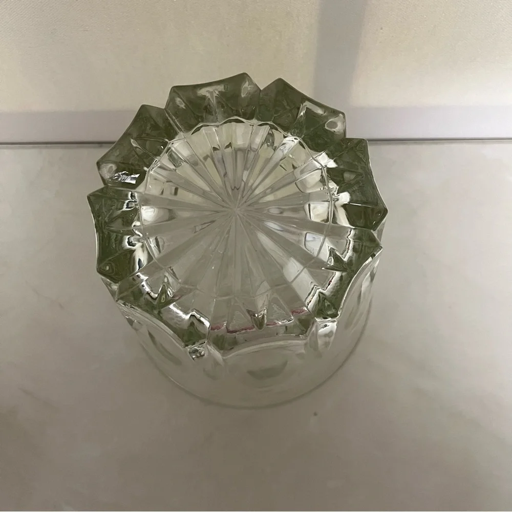 Princess House Heritage Crystal Ice Bucket VTG Etched Glass